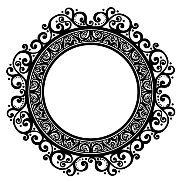 Красива декоративна кругла рамка ( вектор ) — стоковий вектор