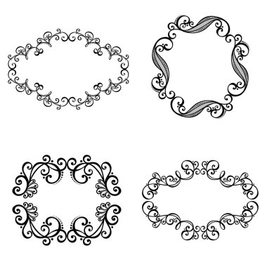 vektör dekoratif süs çerçeve metin için