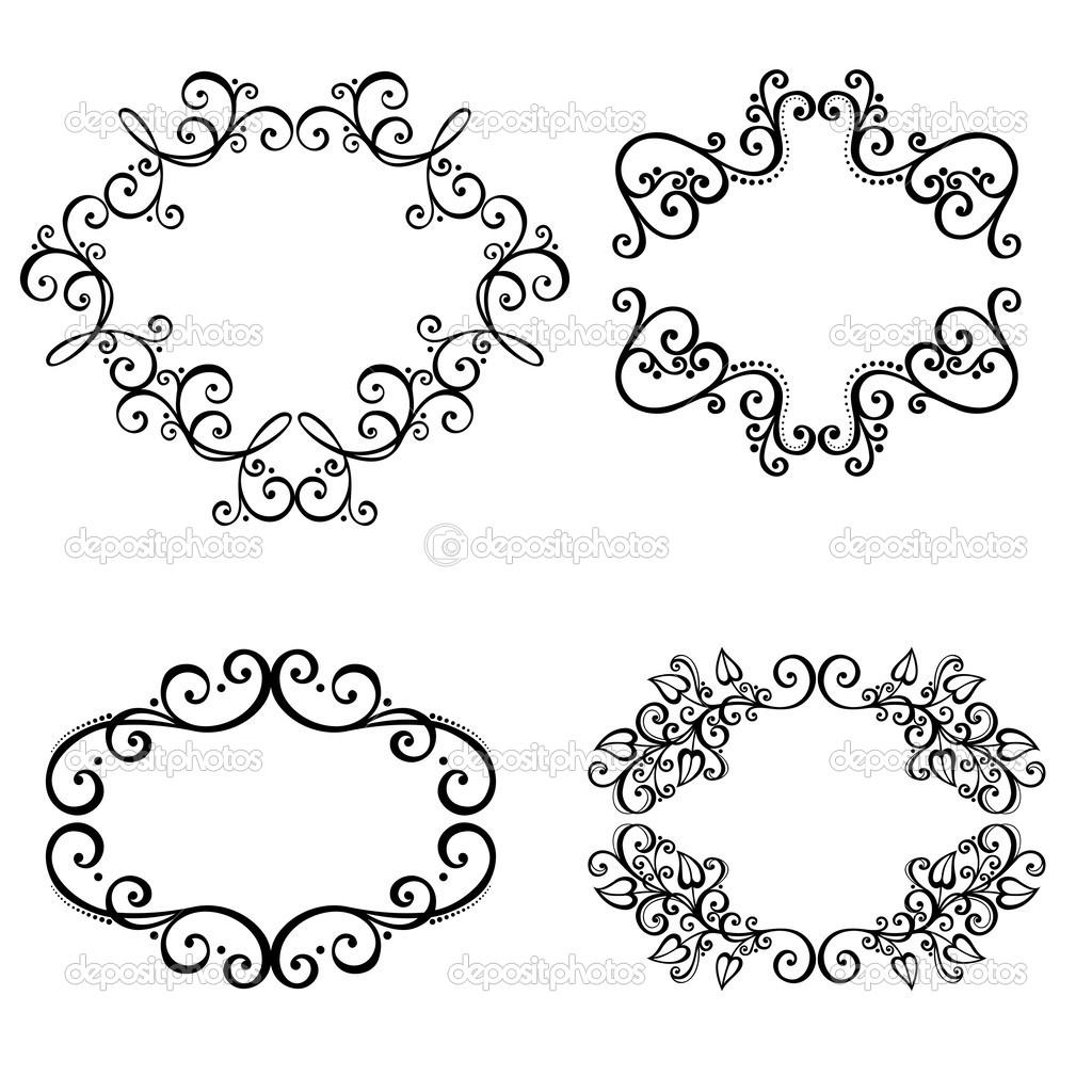 Vector Decorative Ornamental Frame for Text