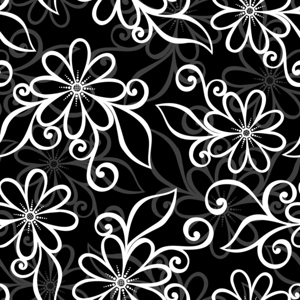 Άνευ ραφής περίτεχνα floral μοτίβο — Διανυσματικό Αρχείο