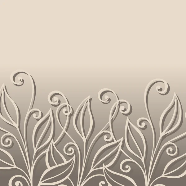 Diseño floral de color vectorial con hojas — Vector de stock