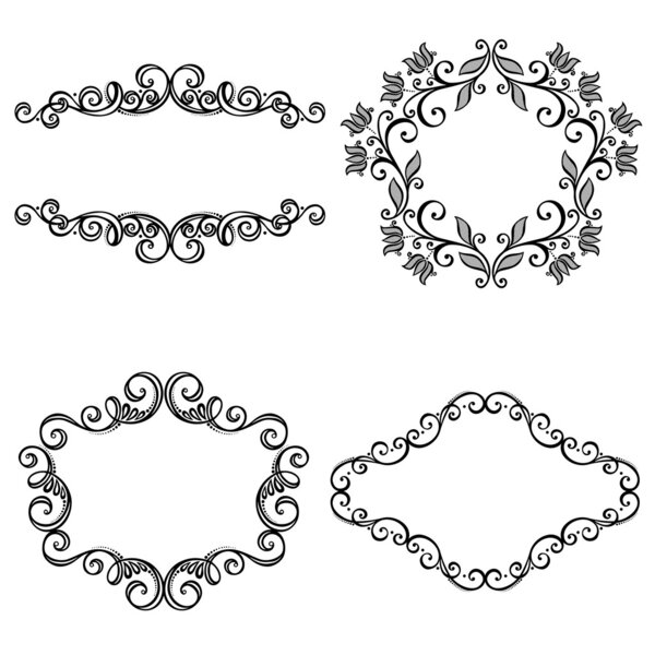 Декоративная декоративная рамка для текста. Элемент дизайна

