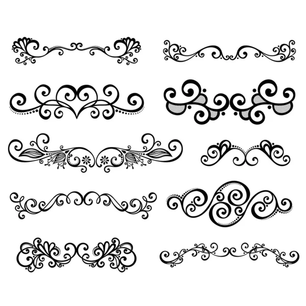 Kalligrafische Ränder und Seitendekoration — Stockvektor