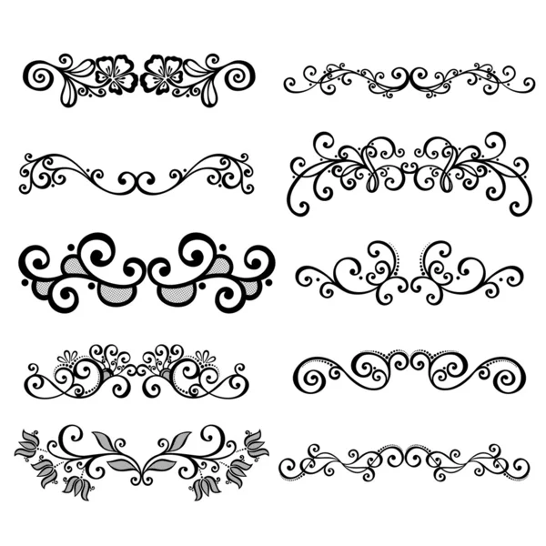 Calligraphic Borders and Page Decoration — Stock Vector