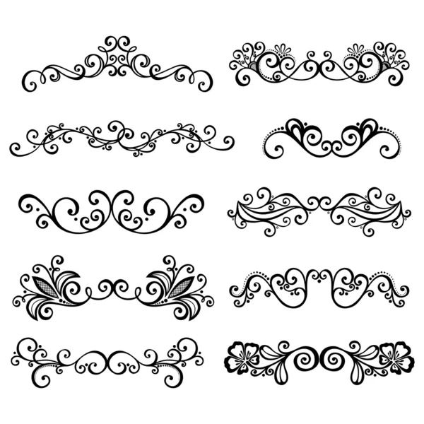 Calligraphic Borders and Page Decoration — Stock Vector