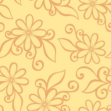 Dikişsiz süslü çiçek desenli