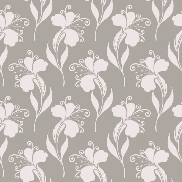 Motif floral orné sans couture — Image vectorielle