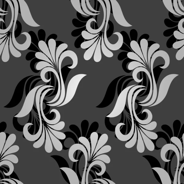 Motif floral orné sans couture — Image vectorielle