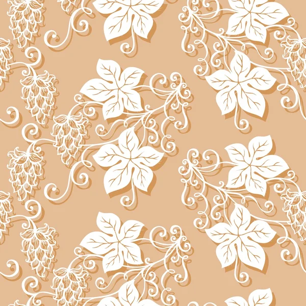 Padrão floral ornamentado sem costura — Vetor de Stock