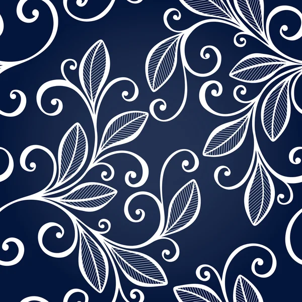 Motif floral sans couture avec des feuilles — Image vectorielle