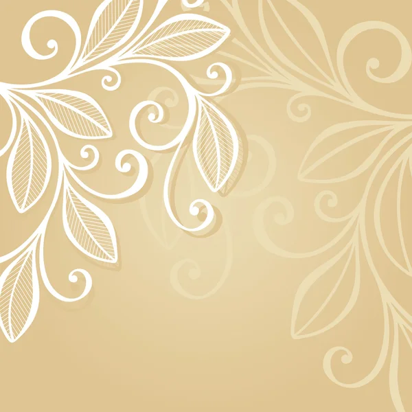 Layout floral colorido com folhas. Cartão de saudação — Vetor de Stock