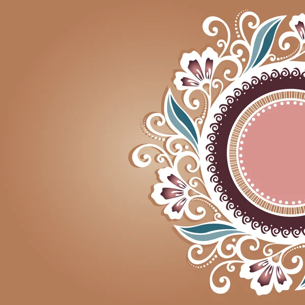 Diseño floral de colores. Tarjeta de felicitación — Vector de stock