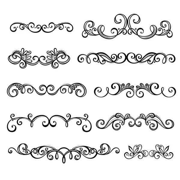 Calligraphic Borders and Page Decoration — Stock Vector