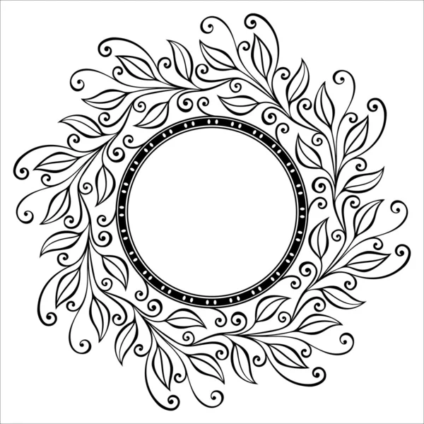 Círculo floral bonito Deco (Vector ) — Vetor de Stock