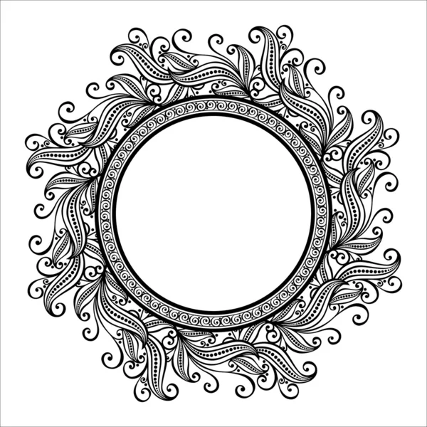 Círculo floral bonito Deco (Vector ) — Vetor de Stock