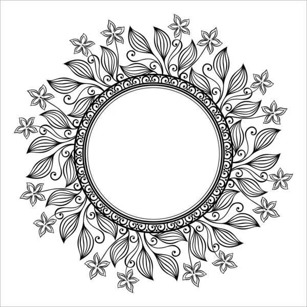 Mooie deco floral cirkel (vector) — Stockvector