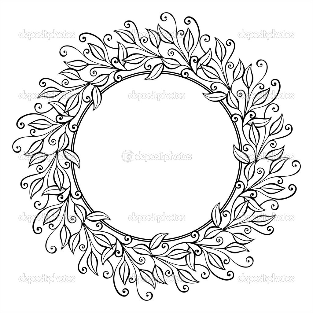 Beautiful Deco Floral Circle (Vector) Stock Vector by ©Krivoruchko 44085587