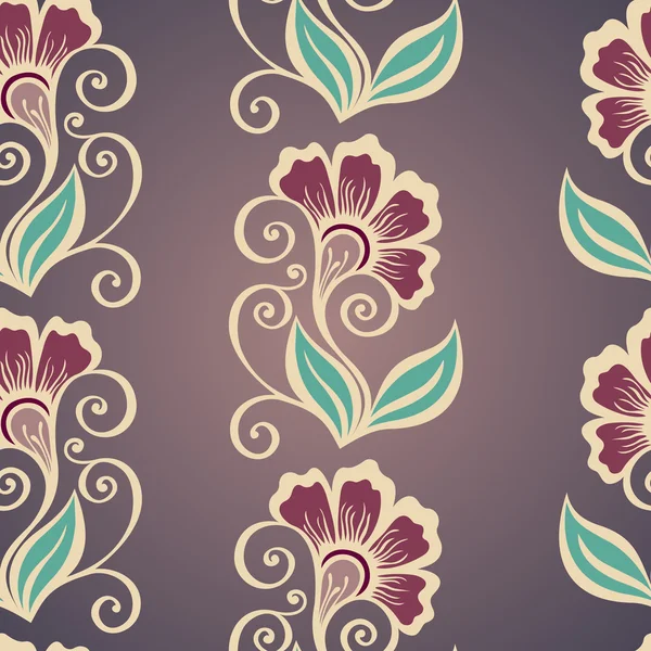 Patrón floral sin costuras (vector ) — Vector de stock