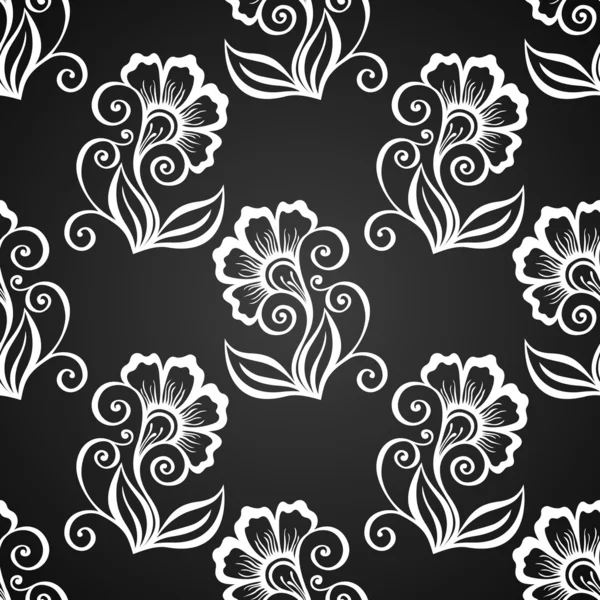 Seamless Floral Pattern (Vector) — Stock Vector