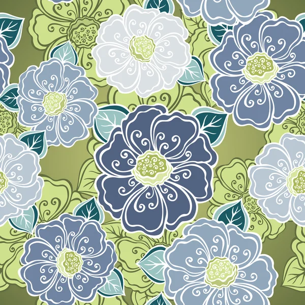Seamless Floral Pattern (Vector) — Stock Vector