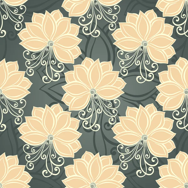 Motif floral sans couture (vecteur ) — Image vectorielle