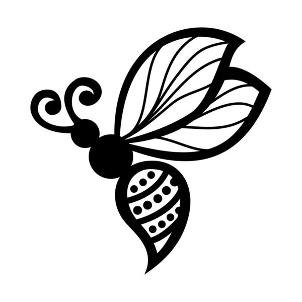 Vetor bela abelha, inseto exótico — Vetor de Stock