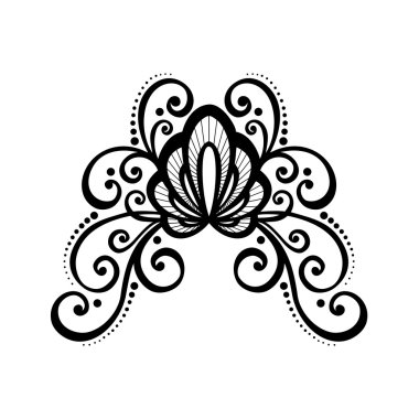 vektör deco soyut simetrik öğesi