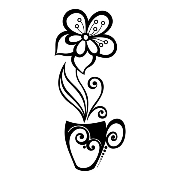 Hermosa flor decorativa (Vector ) — Vector de stock