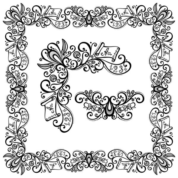 Marco abstracto decorativo, ornamento (Vector ) — Archivo Imágenes Vectoriales