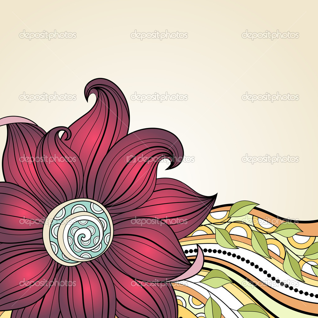 Vector Colored Floral Background