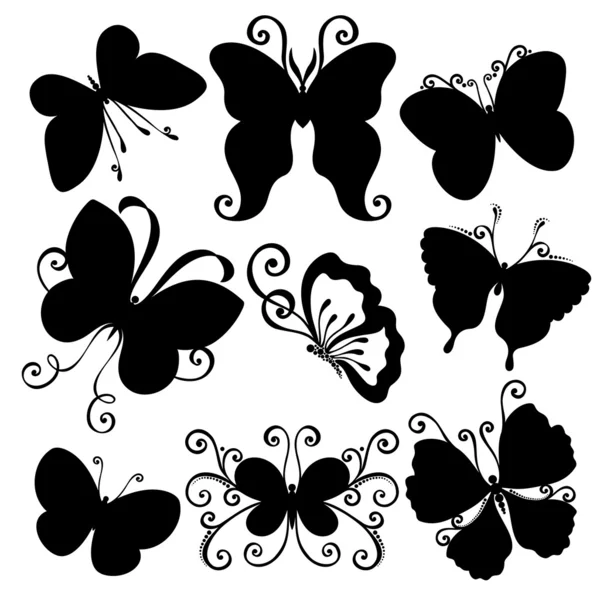 Vector conjunto de mariposas — Archivo Imágenes Vectoriales