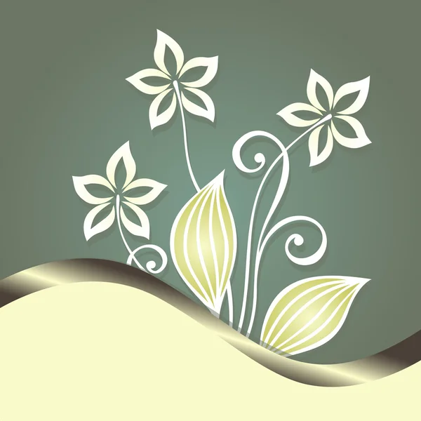 Vektor färgad floral bakgrund — Stock vektor