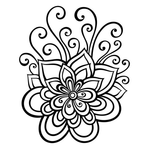Vacker dekorativ blomma (vektor) — Stock vektor