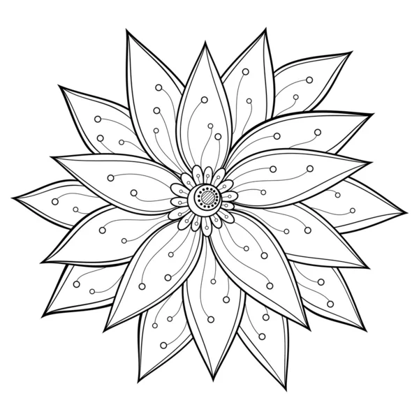 Bela flor decorativa (Vector ) — Vetor de Stock