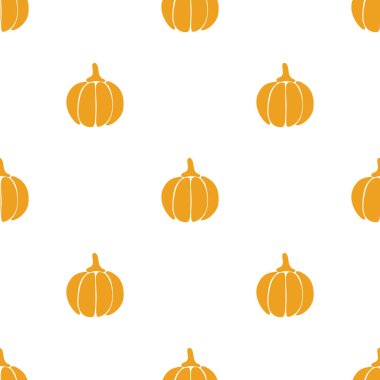 Seamless Pattern with Cute Pumpkins. Fall Halloween Collection. Decorative Design for Prints, Fabrics, Wallpapers etc. Abstract Art. Modern Style. Vector Illustrations