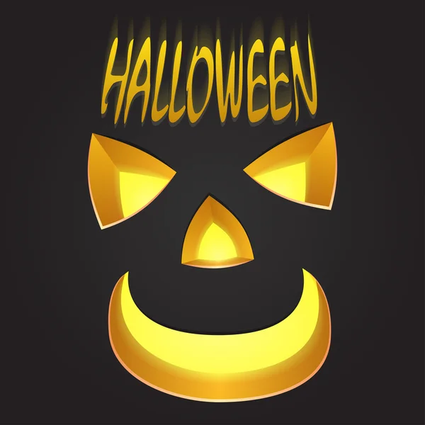Cara de abóbora Halloween — Vetor de Stock