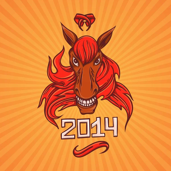 Neujahrspferd — Stockvektor