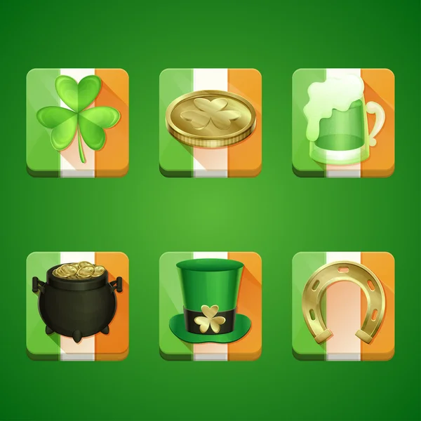 Icônes Saint Patrick — Image vectorielle