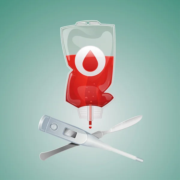 Τσάντα αίμα — Διανυσματικό Αρχείο