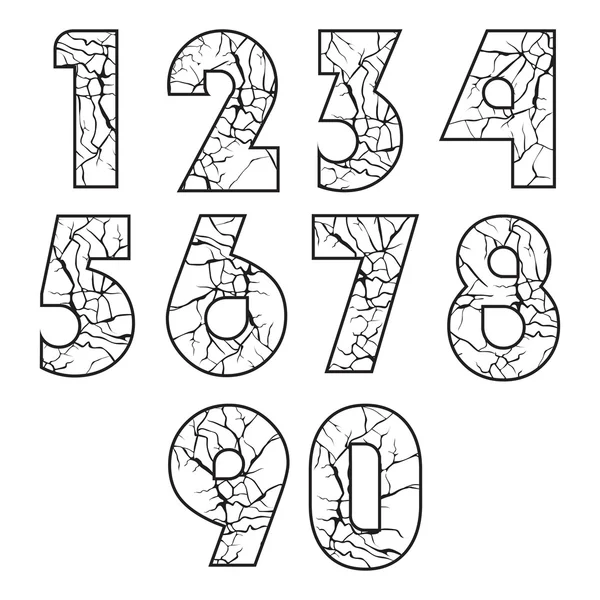 Numéros de fissure — Image vectorielle
