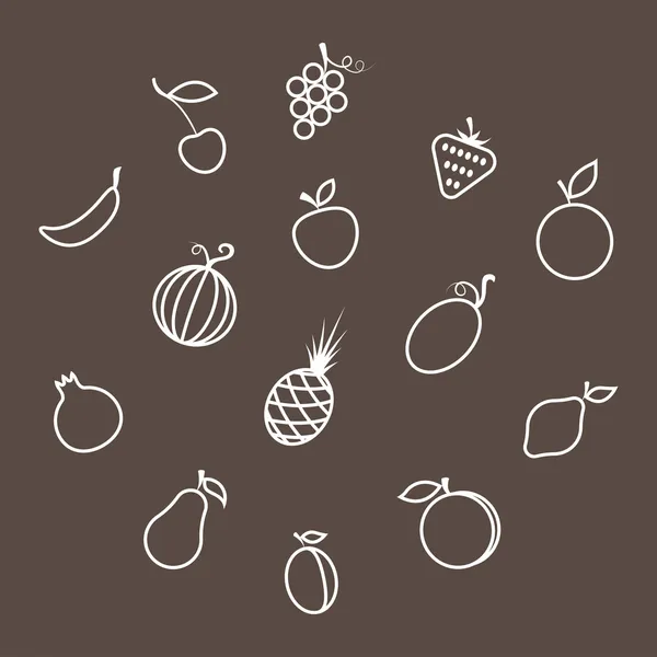 Contours du fruit — Image vectorielle