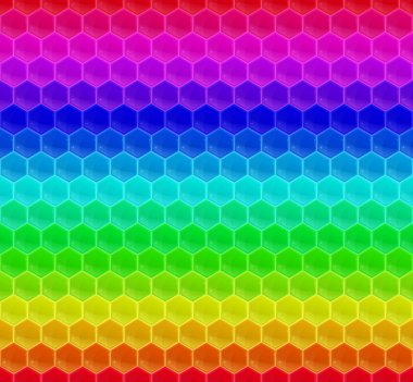 renkli desen altıgen Mozaik