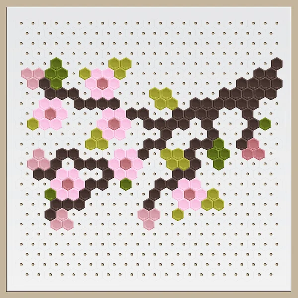Mosaico Sakura — Vettoriale Stock
