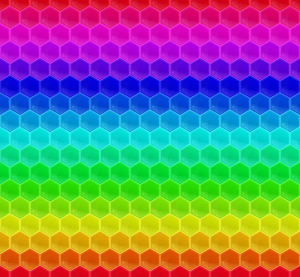 Modèle coloré Hexagone Mosaïque — Image vectorielle