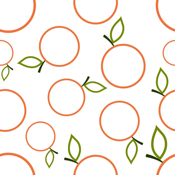 Vzor obvod mandarinky — Stockový vektor