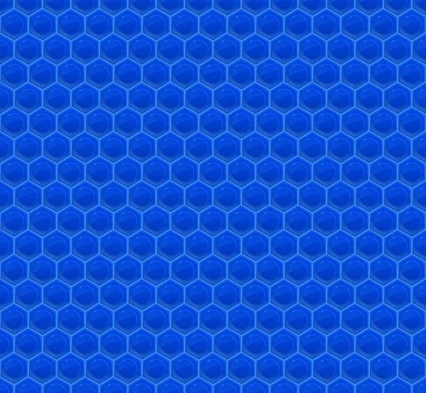 Patrón azul Hexágono mosaico — Vector de stock