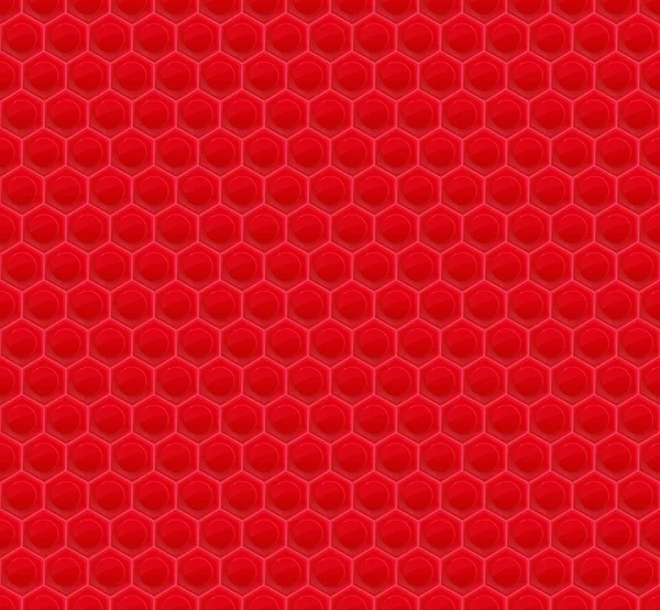 Piros minta hatszög mozaik — Stock Vector