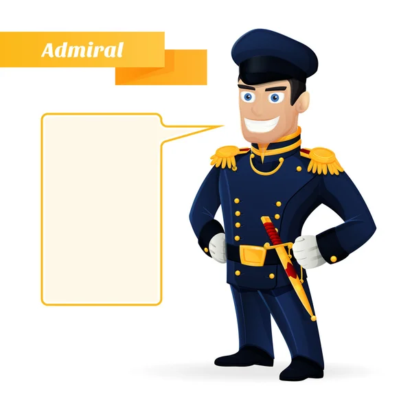 Адмірал — стоковий вектор
