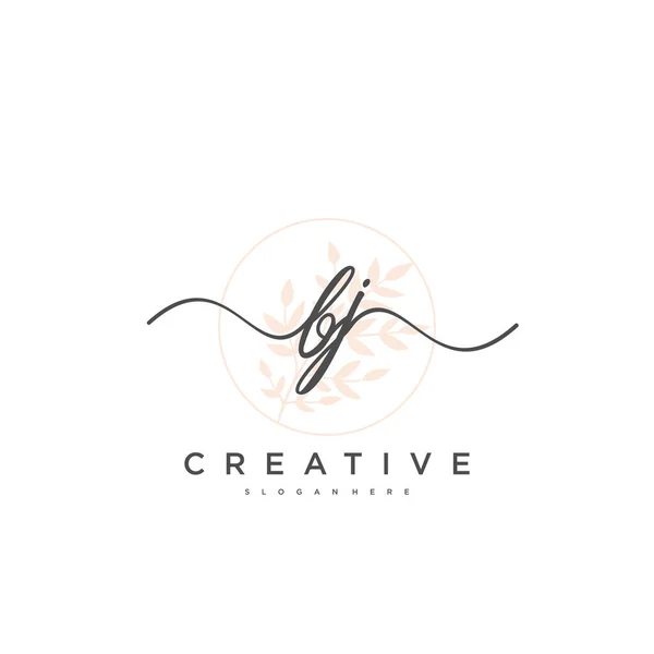 Initial Handstil Minimalistisk Geometrisk Logotyp Mall Vektor Logo För Affärs — Stock vektor