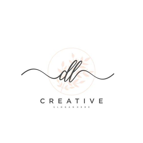 Initiale Handschrift Minimalistische Geometrische Logovorlage Vektor Logo Für Geschäftliche Schönheit — Stockvektor